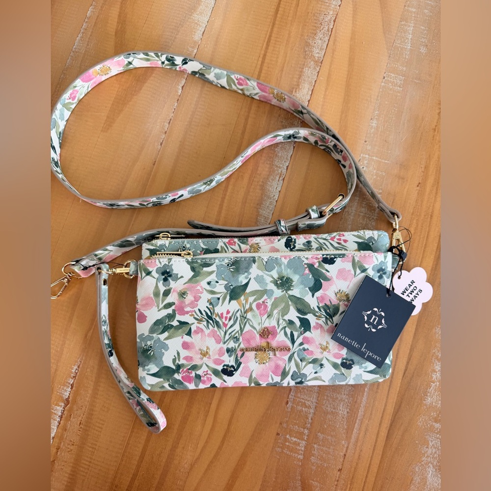 Nanette Lepore NWT “Sheila” Floral Crossbody Bag